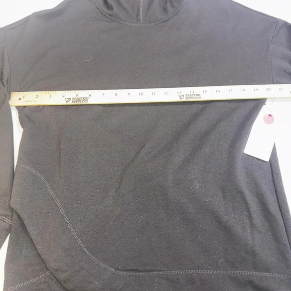 Yogalicious Black Pullover Active Wear Gaiter Long Sleeve Athleisure Lounge Top - Picture 3 of 11